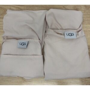 UGG Beige Standard Pillow Case Lot of 2 Soft‎ Polyester #10